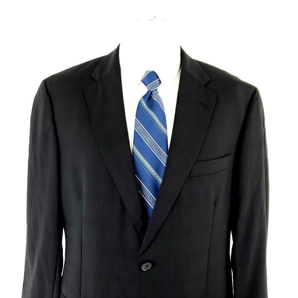 Samuelsohn SB Gable Wool 2 Button Blazer 40R‎ Charcoal Black